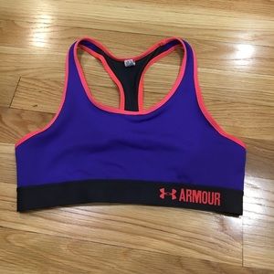 under armour purple sports bra
