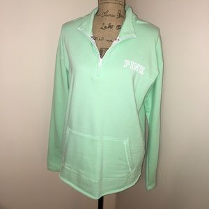 VS PINK Mint Green Half Zip!