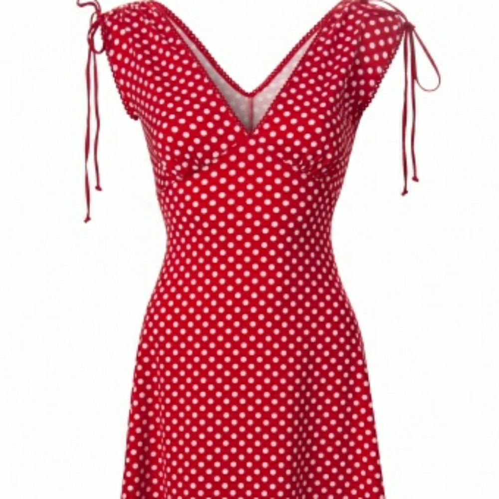 Pinup couture Anna dress red polka dot