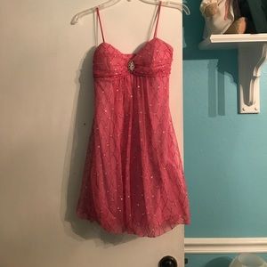 Pink sparkly formal dress