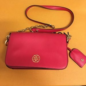 Tory Burch Chain Saffiano Leather Mini Bag Purse