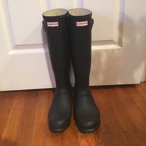 Matte Black Hunter Rain Boots