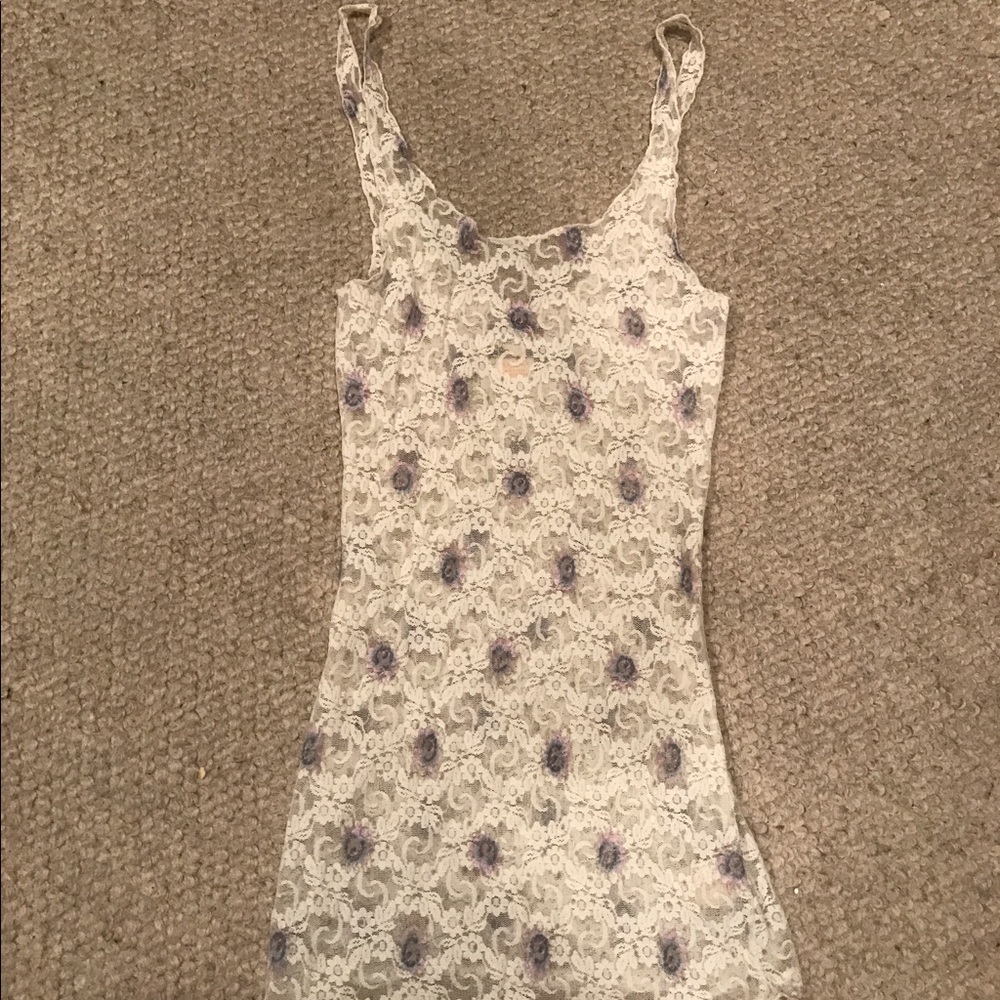 Intimately Free People Sheer Lace Floral Tank Top