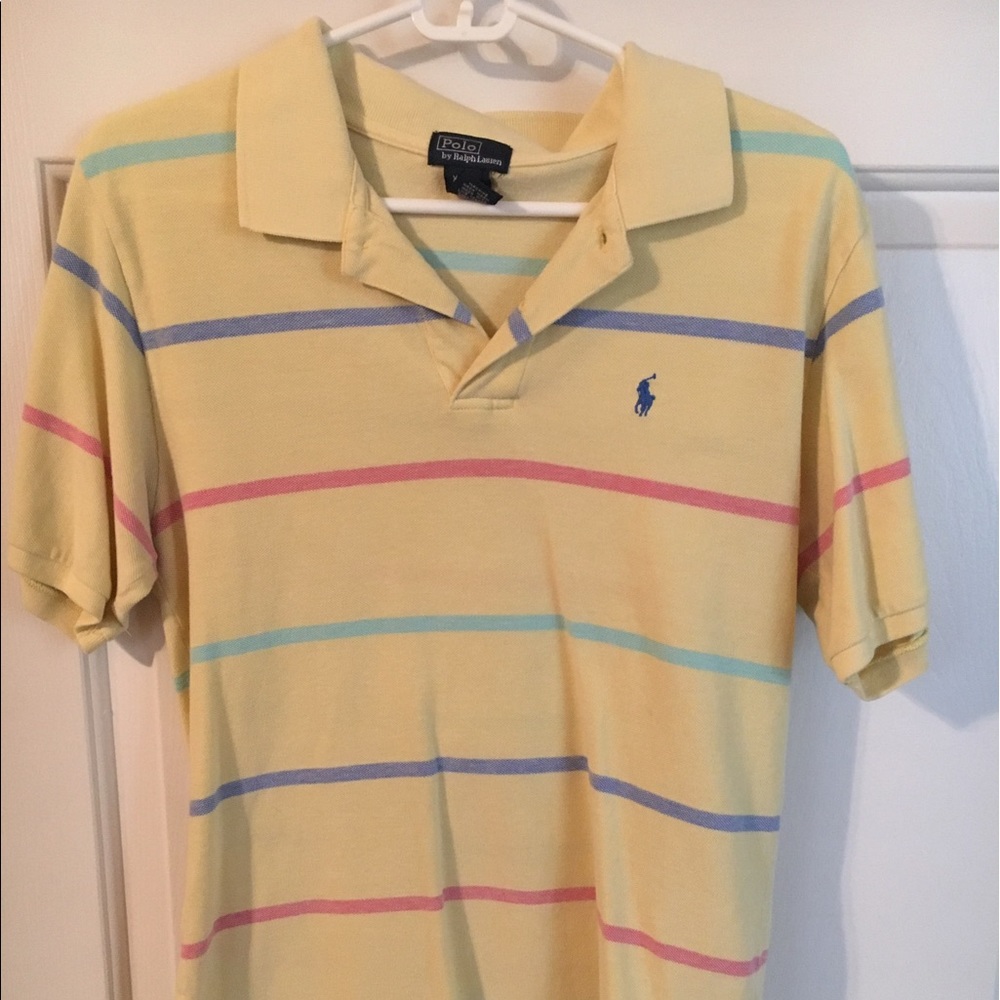 Polo by Ralph Lauren yellow stripped polo