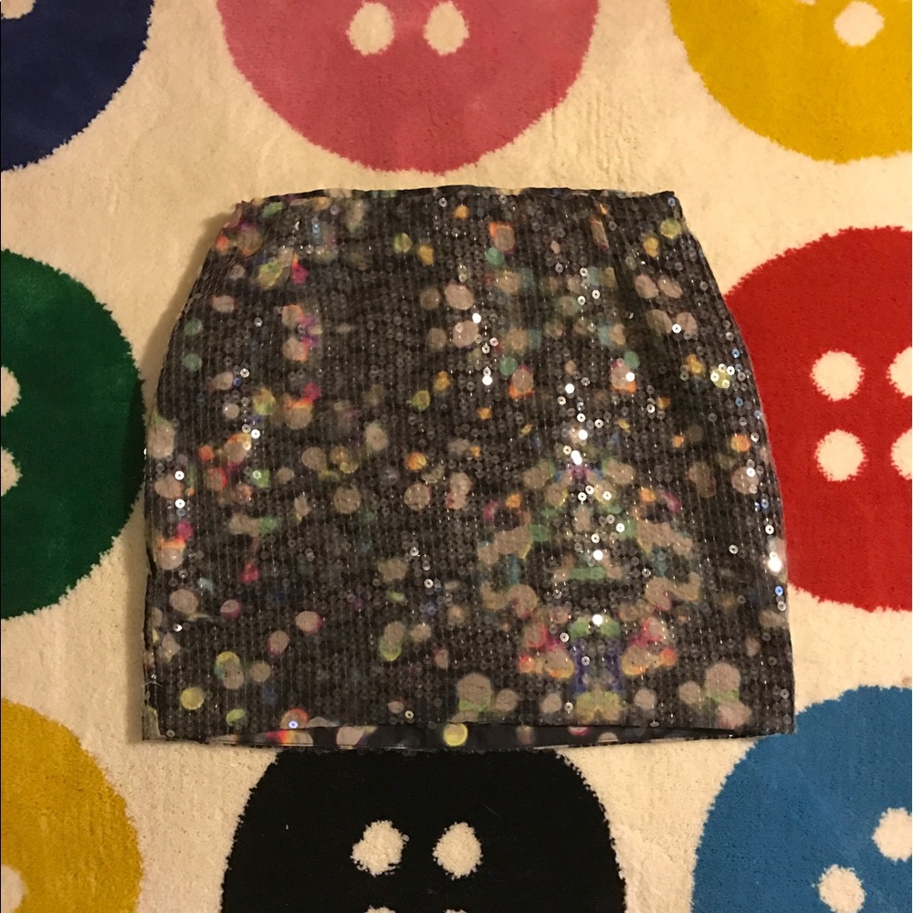 Sequin multicolor skirt