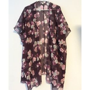 AE Purple Floral Kimono