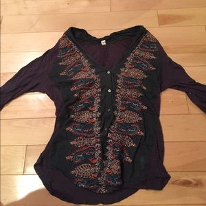 Anthropologie embroidered shirt