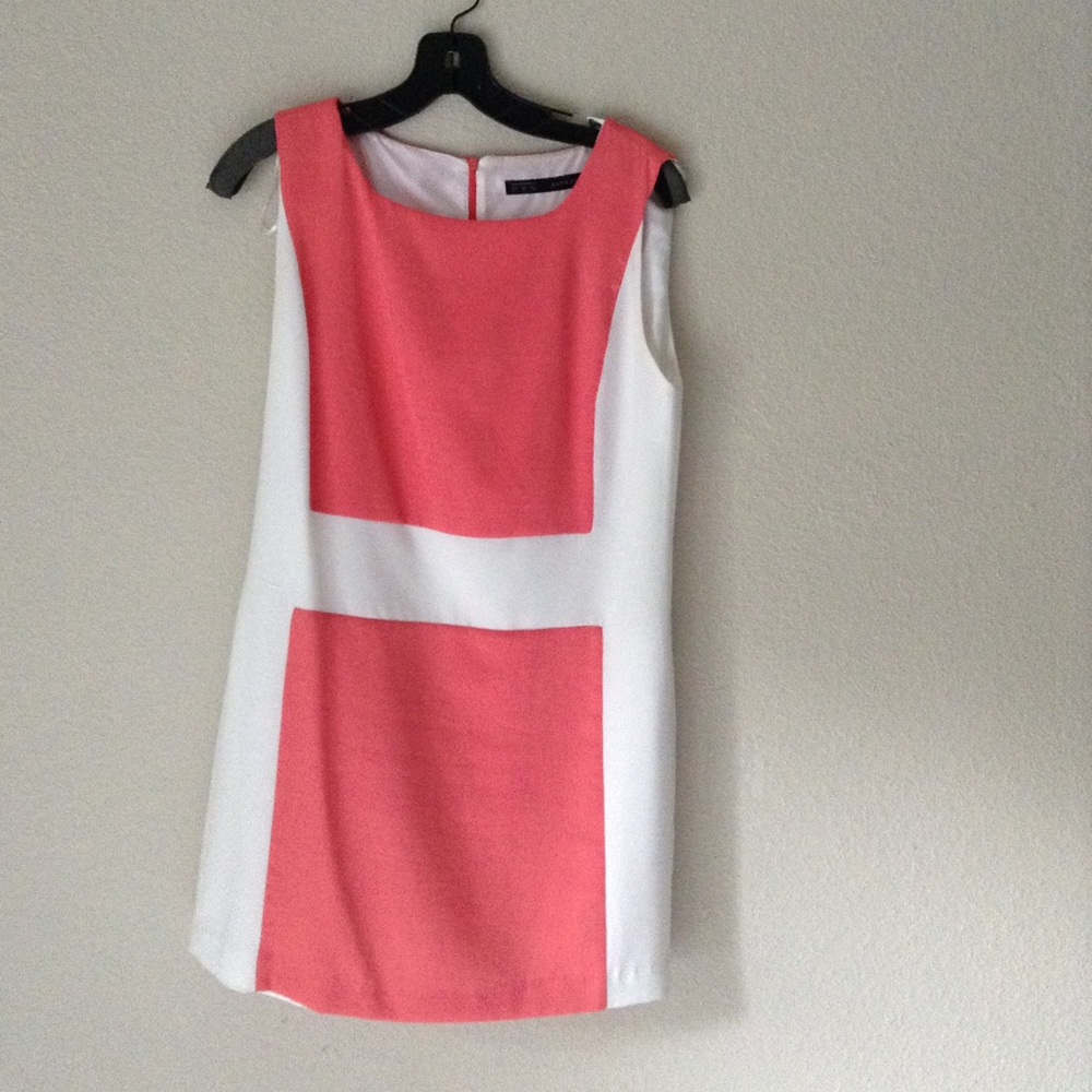 block coral dress