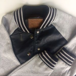 Black Leather Varsity Jacket