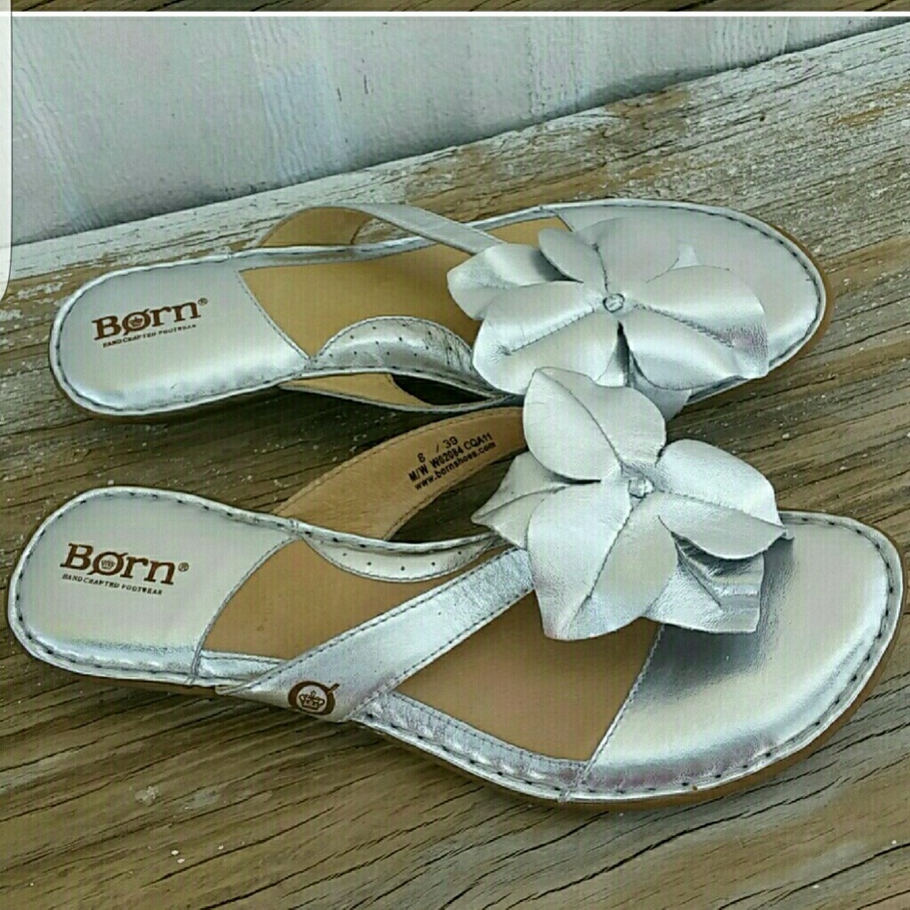 Born Silver Sandals size 8