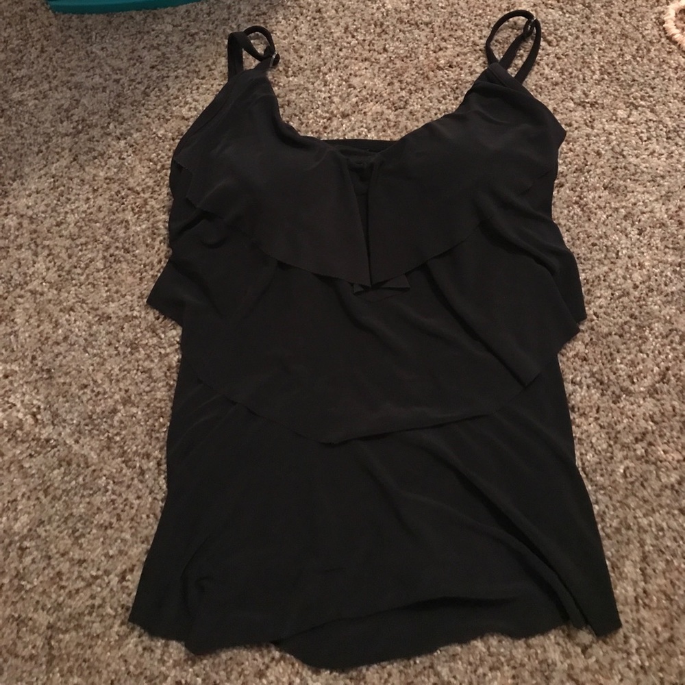 Black swimming suit top