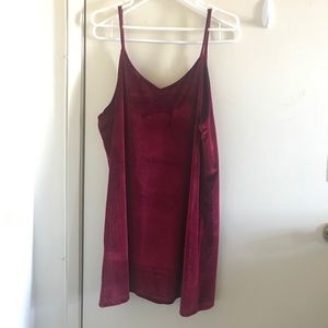 Velvet red slip dress