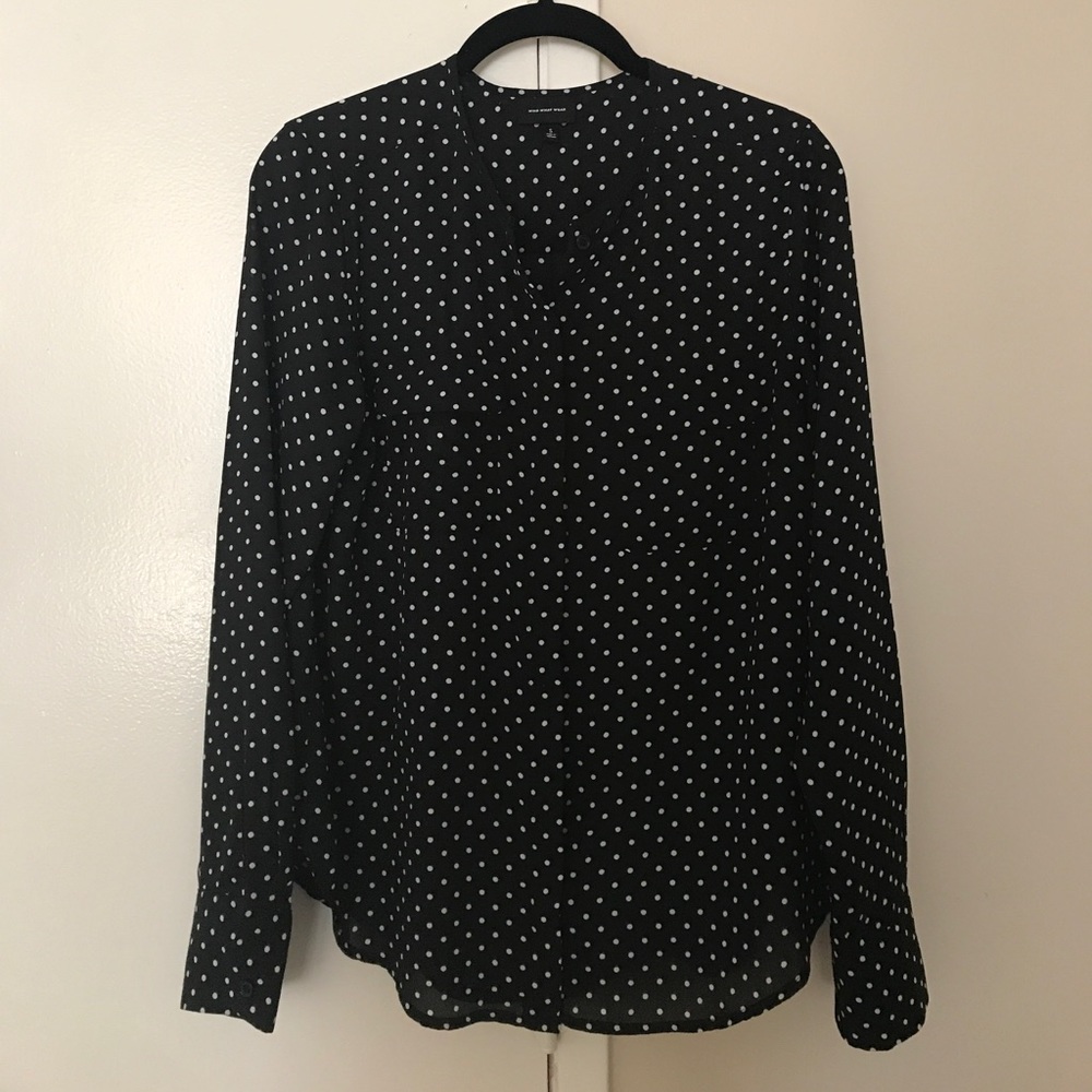 Who What Wear for Target Polka Dot Button Up