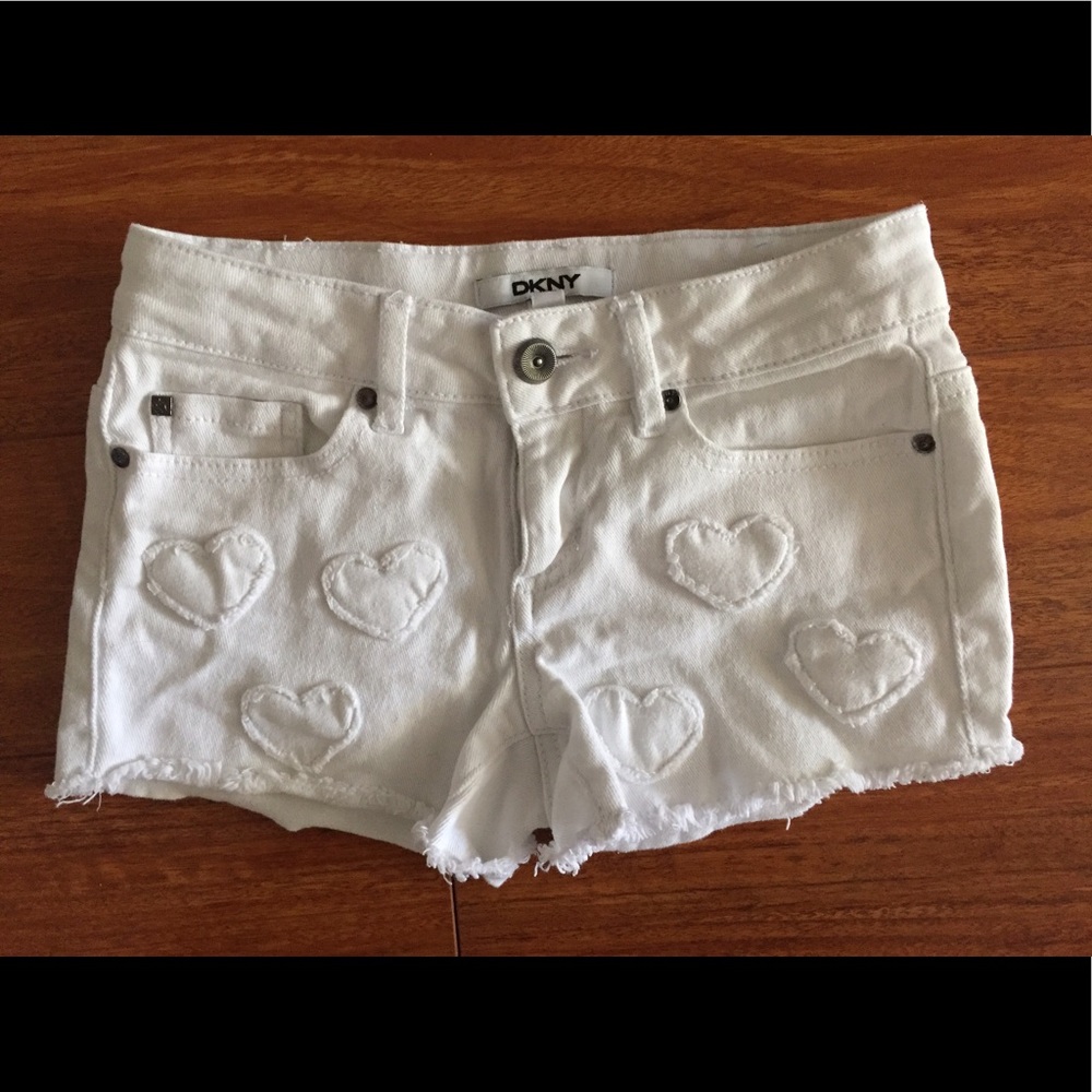 DKNY White Jean Shorts