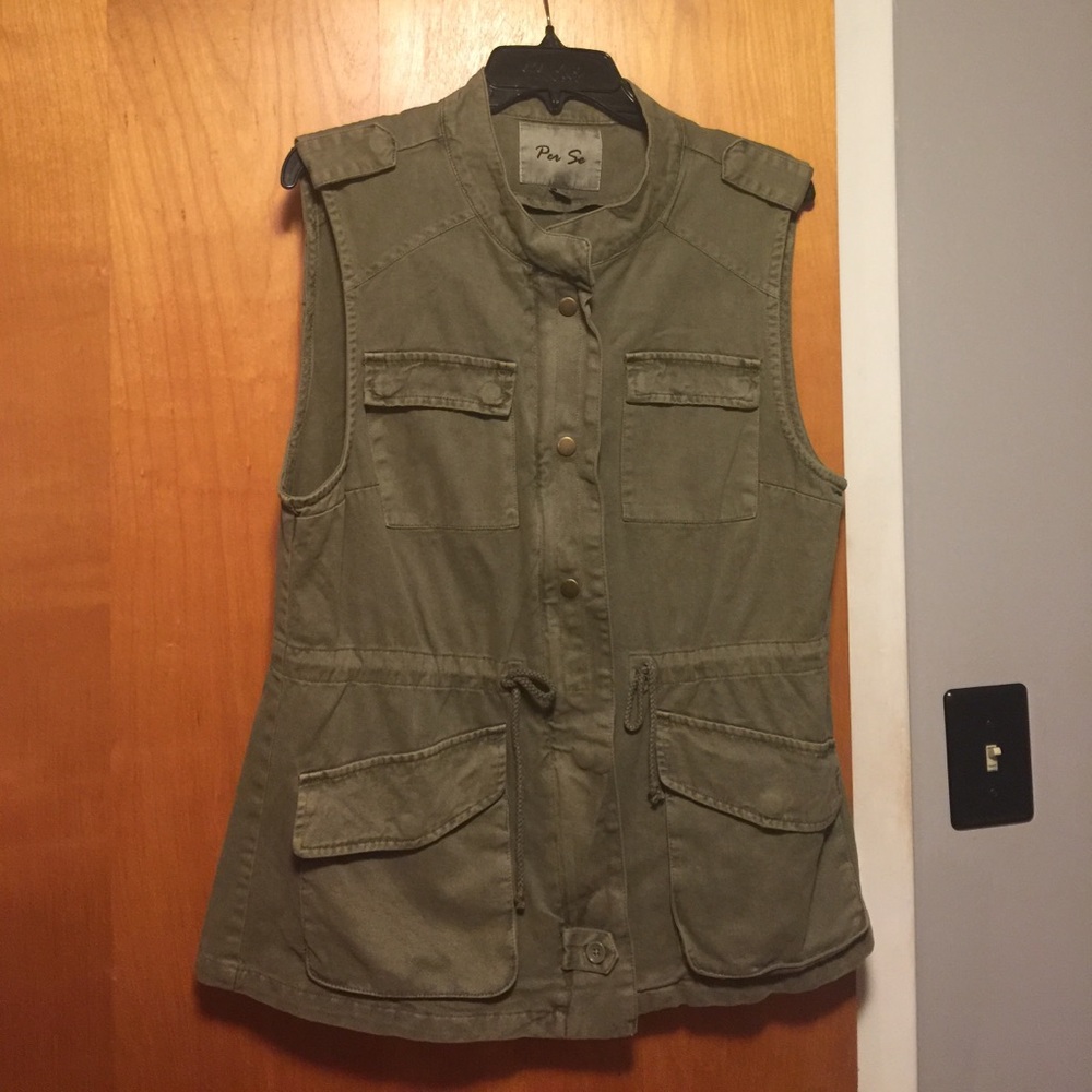 Army Green Cargo Vest