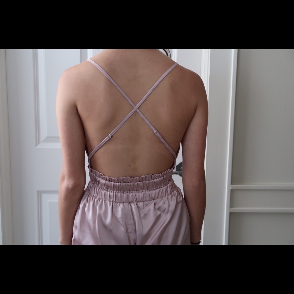 Dusty Rose Silk Jumpsuit