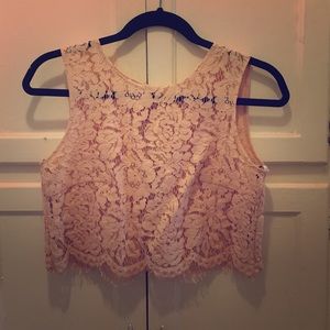 Jenny Yoo Lace Crop Top