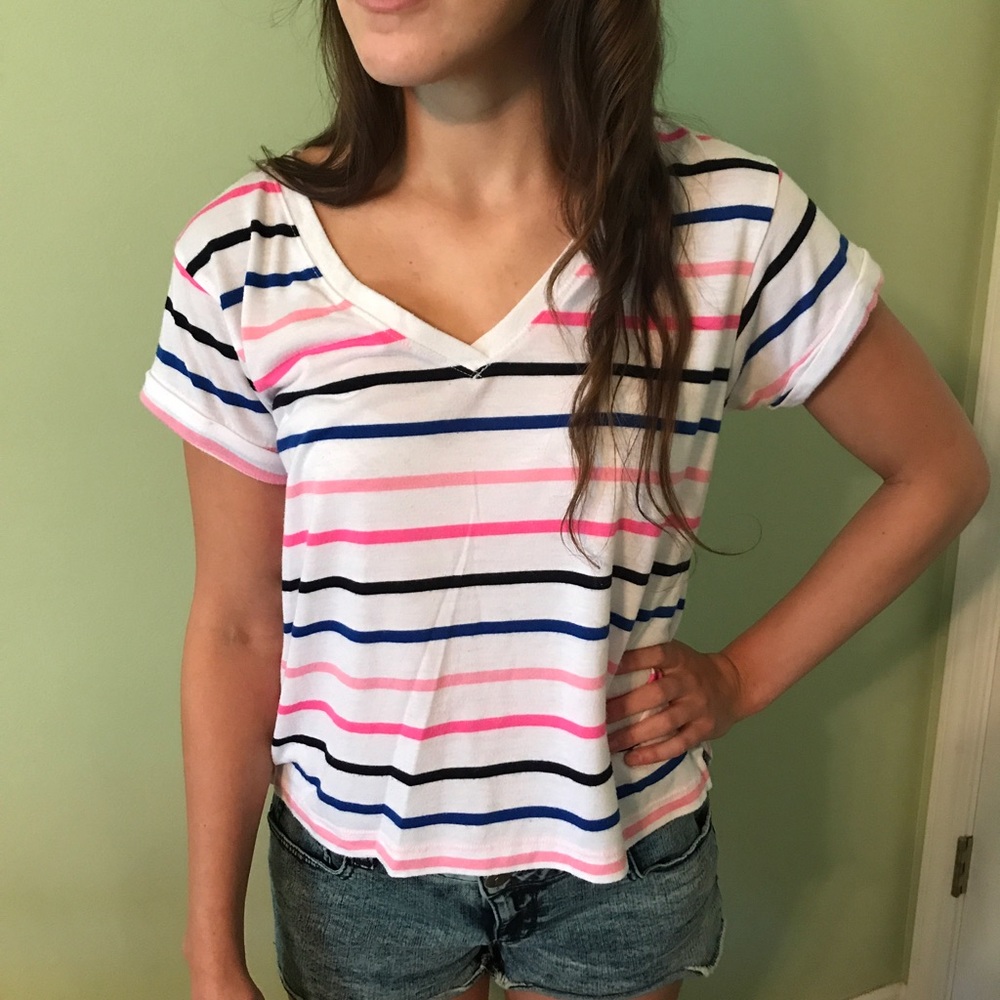 Abercrombie and Fitch Striped T-Shirt Size S