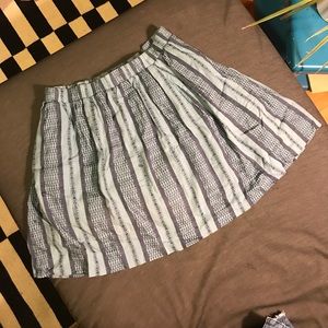 Blue Anthropologie skirt with pockets M