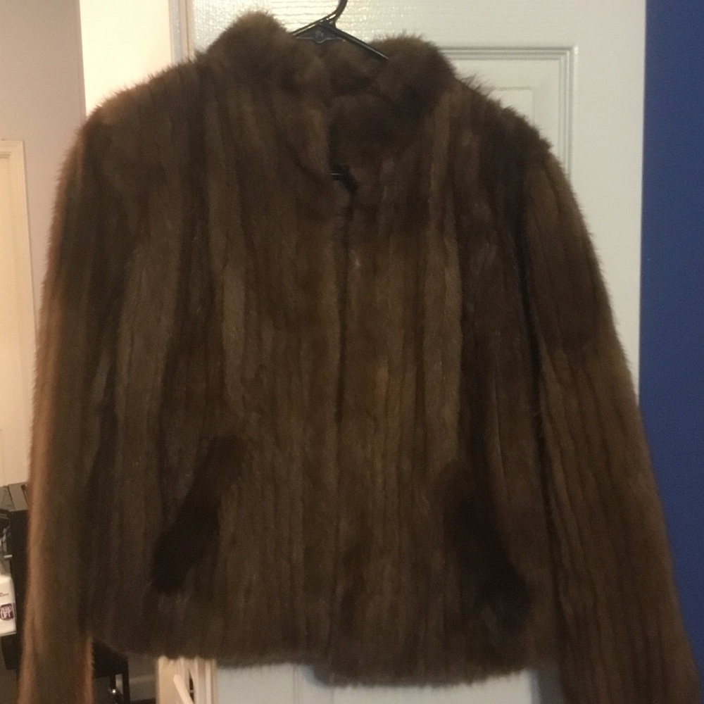 Real mink fur coat