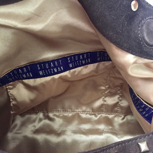 Stuart Weitzman studded suede shoulder bag - Picture 6 of 8