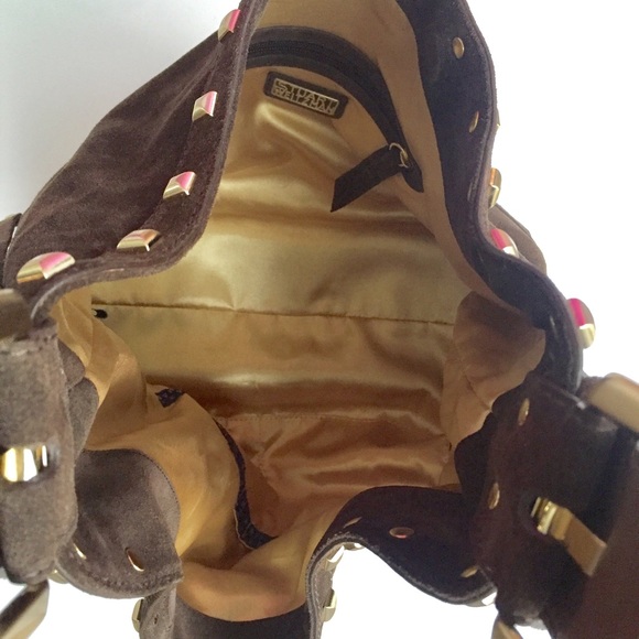 Stuart Weitzman studded suede shoulder bag - Picture 7 of 8