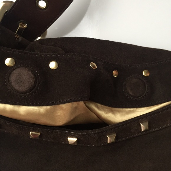 Stuart Weitzman studded suede shoulder bag - Picture 5 of 8