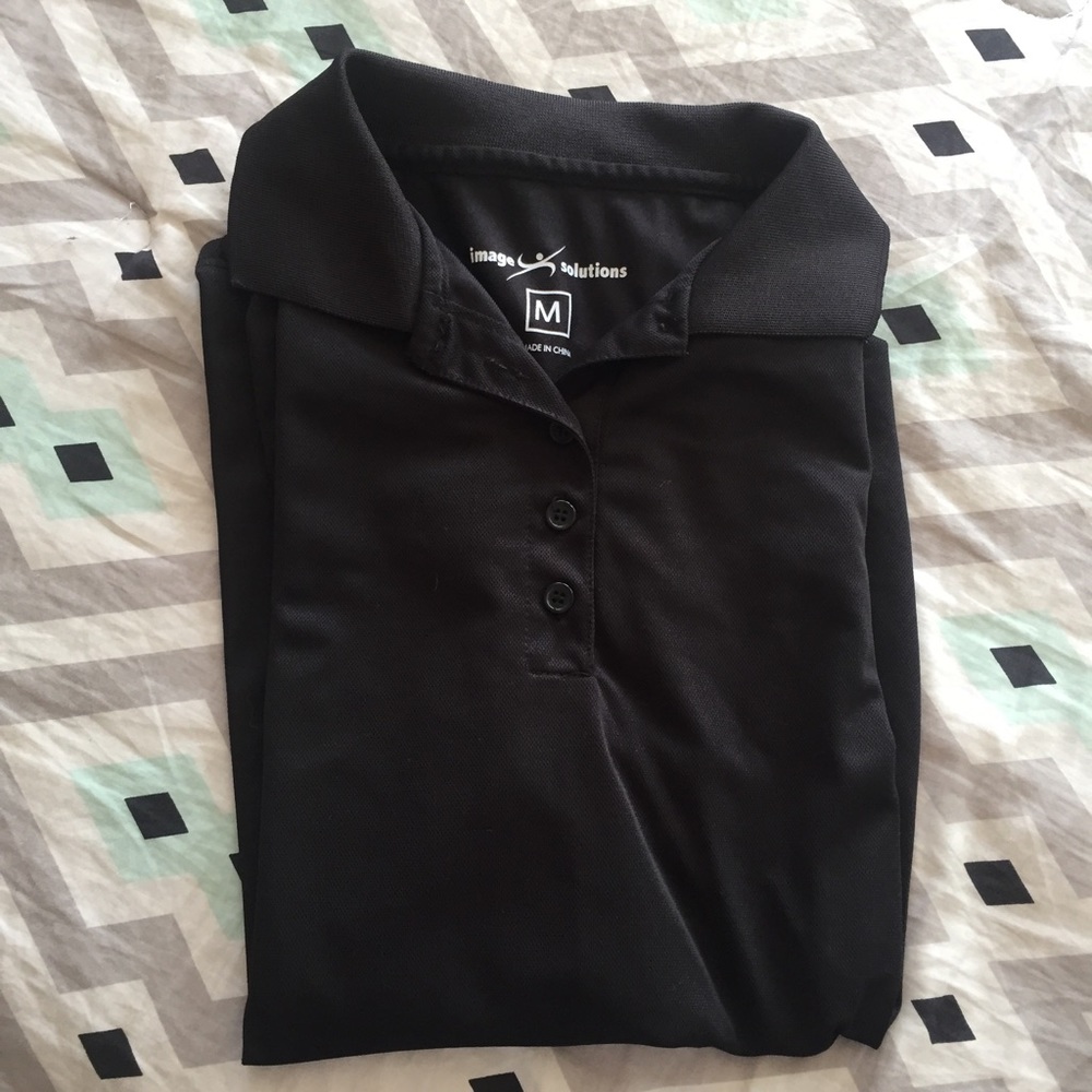 Black collared work shirts