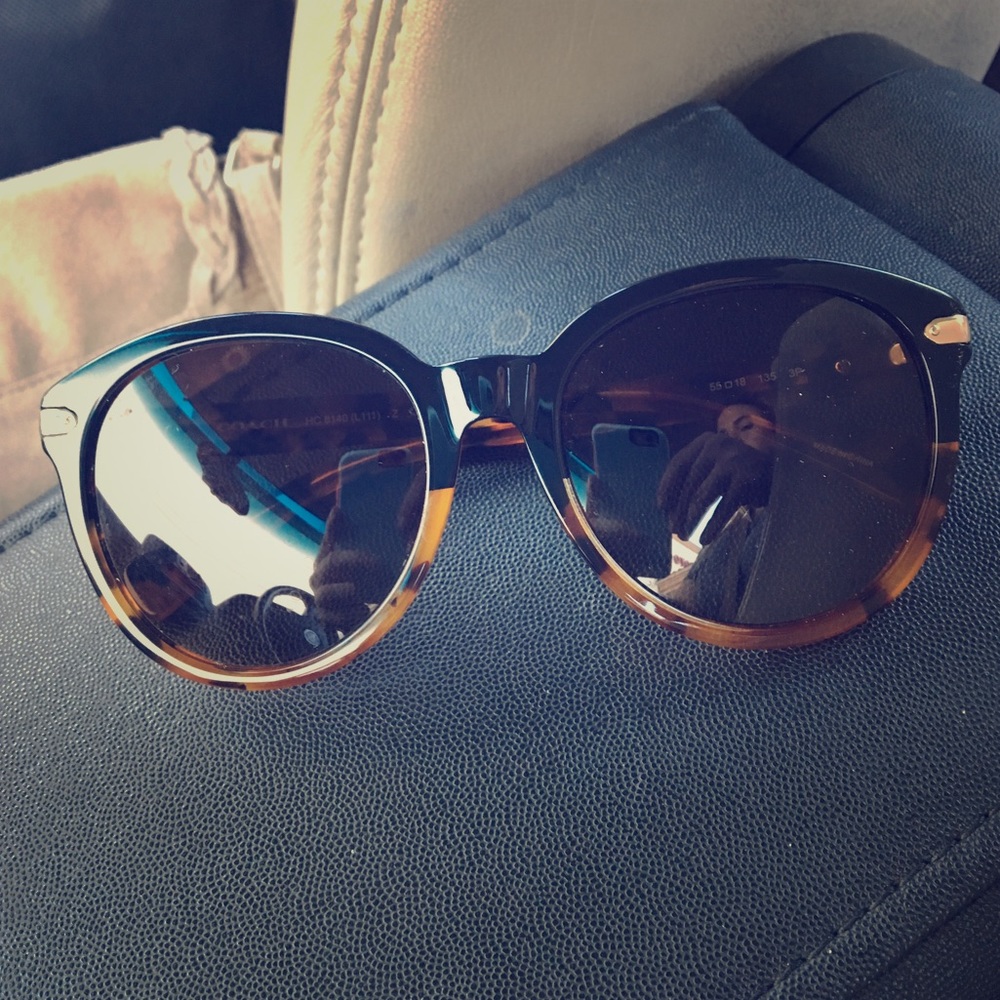 Black/tortoise coach sunglasses