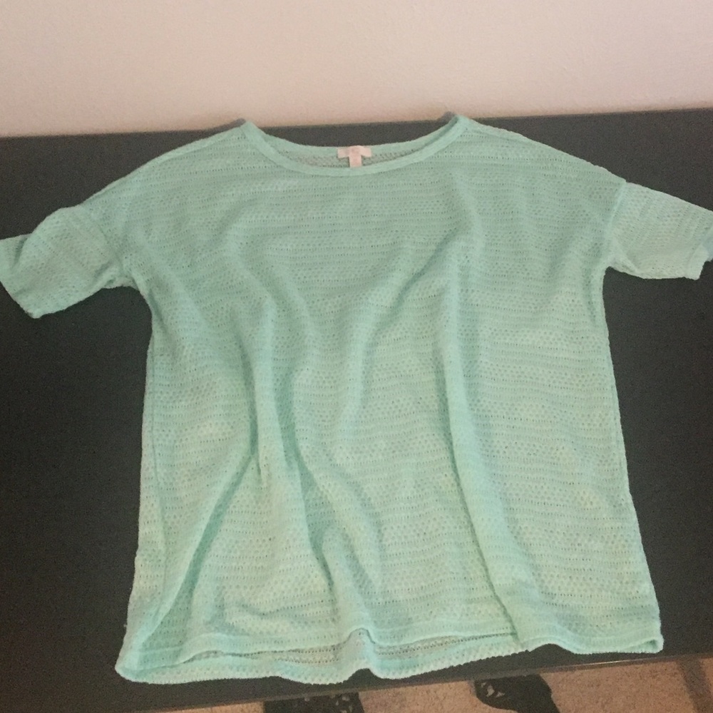 Mint green oversized knit top - LIKE NEW