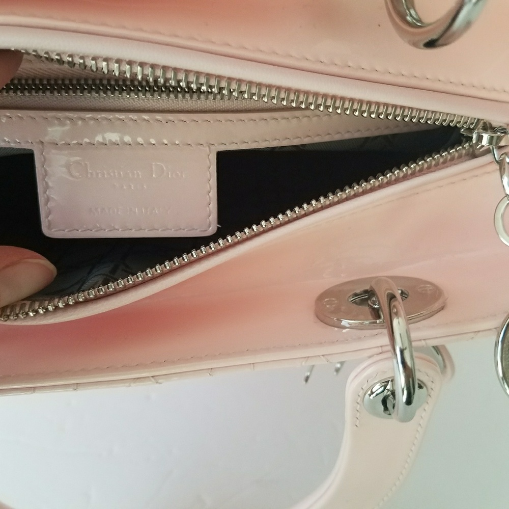 $4100 New Lady Dior Patent Leather Medium Bag New - Picture 3 of 7