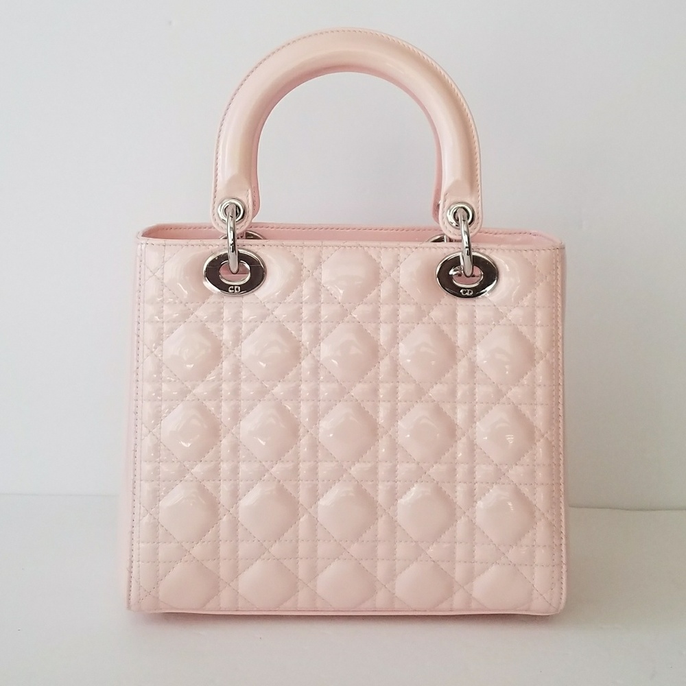 $4100 New Lady Dior Patent Leather Medium Bag New - Picture 5 of 7