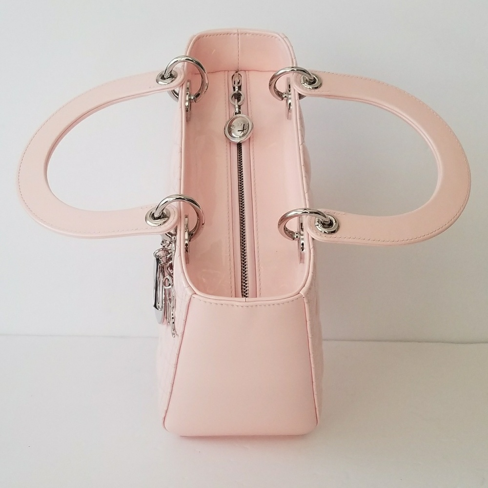 $4100 New Lady Dior Patent Leather Medium Bag New - Picture 6 of 7