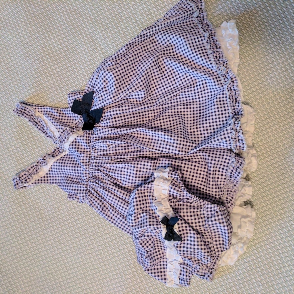 Adorable Blue Gingham Baby Dress