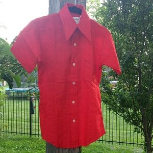 Vintage Boy's red 50's rockabilly s/s shirt