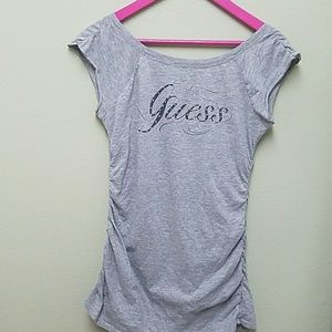 Vintage grey low back rouged shirt