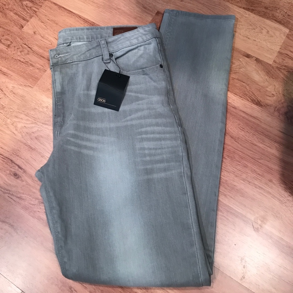 New ASOS light gray skinny jeans.
