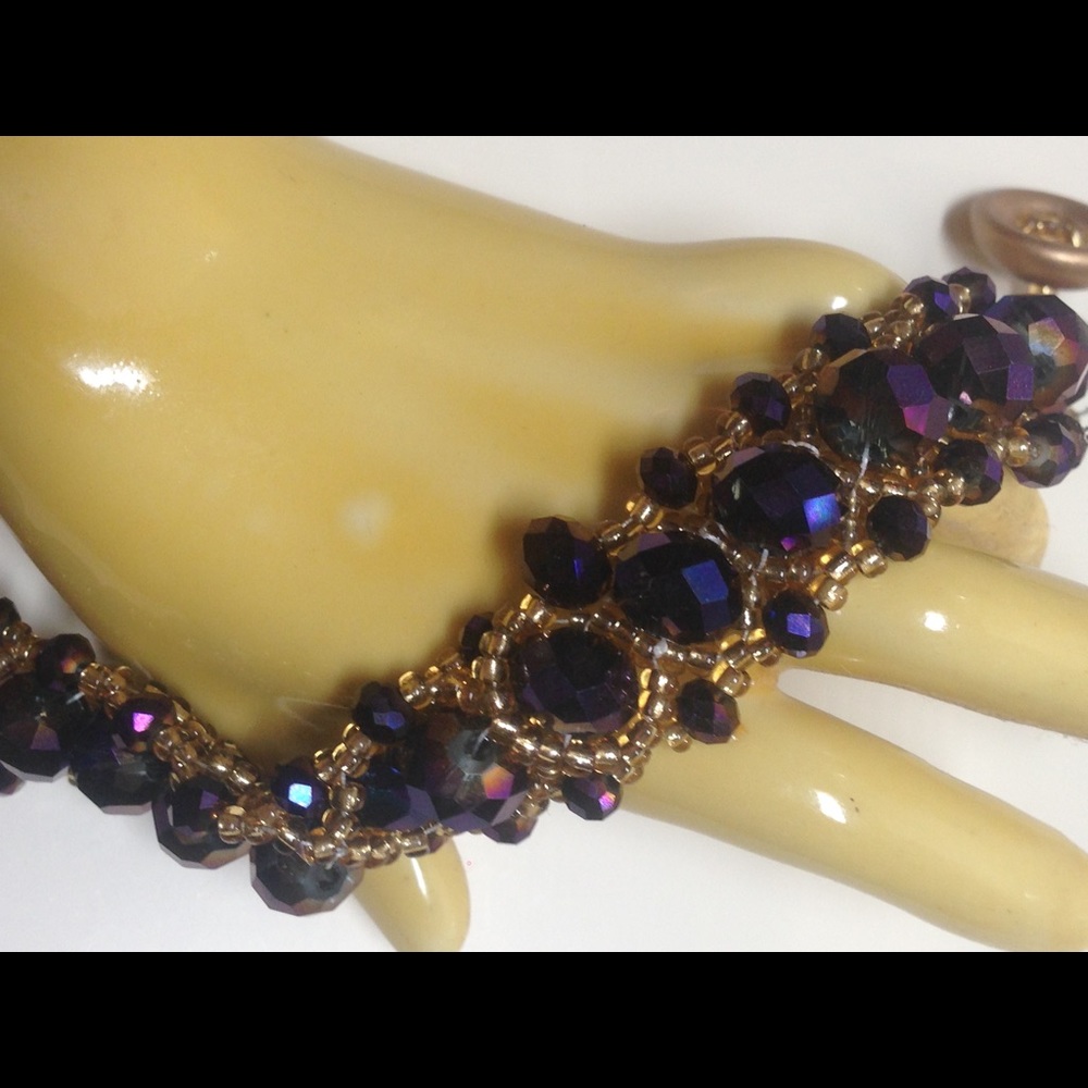Hand Sewn Right Angle Weave Fashion Bracelet