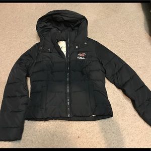 Navy blue puffer jacket