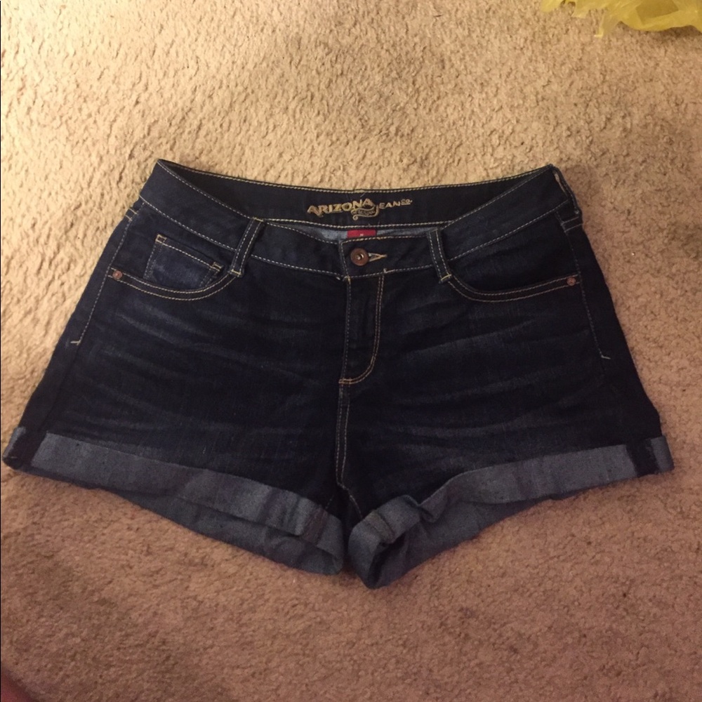 Dark denim jean shorts