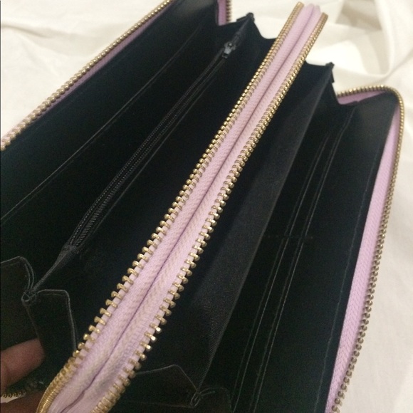 Large Lavender and Gold Wallet Clutch - Picture 2 of 2