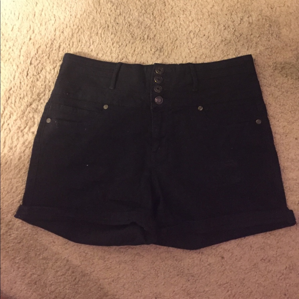 Black high waisted shorts
