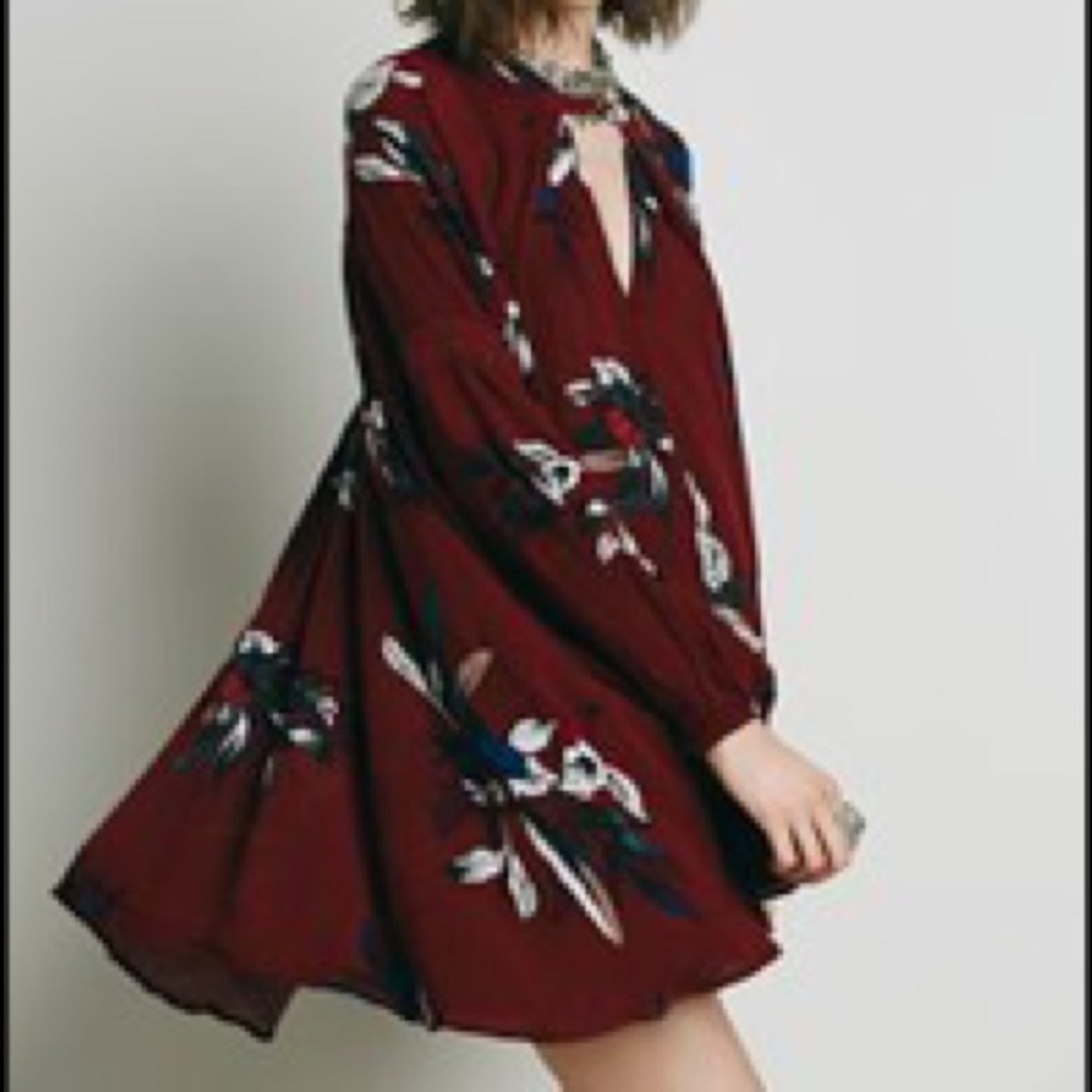 Free People Keyhole Patterned Dress