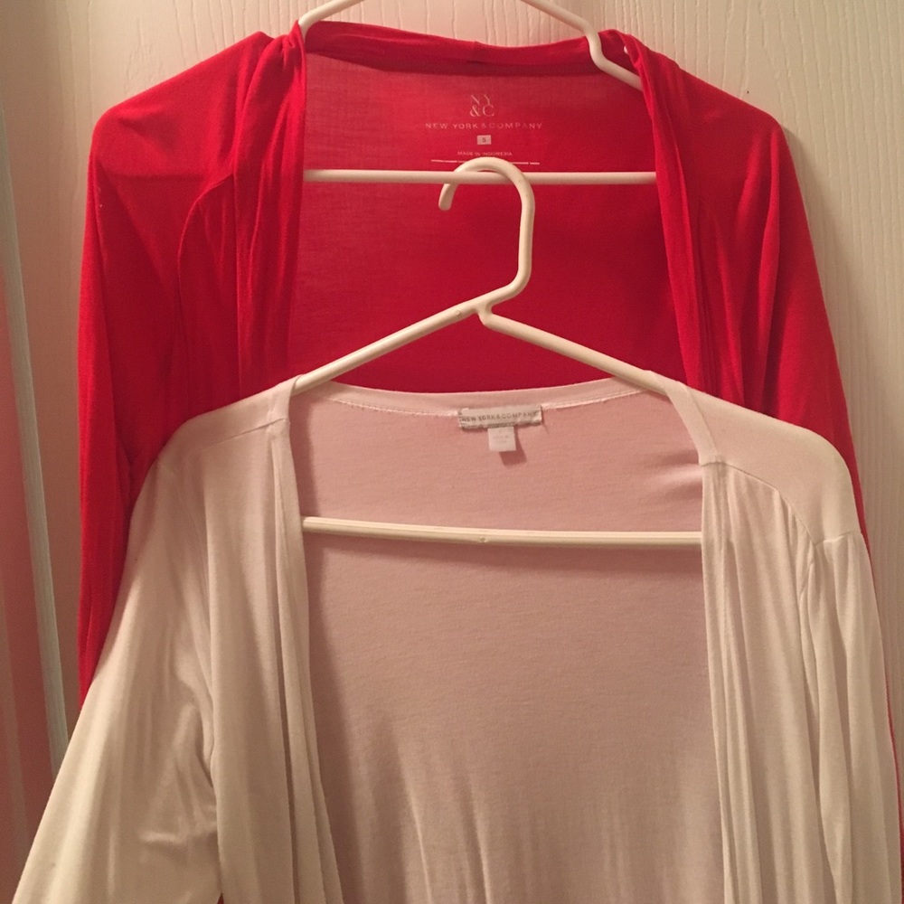 Two soft and sheer NY&C cardigans!