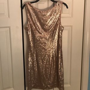 Gold sequin dress