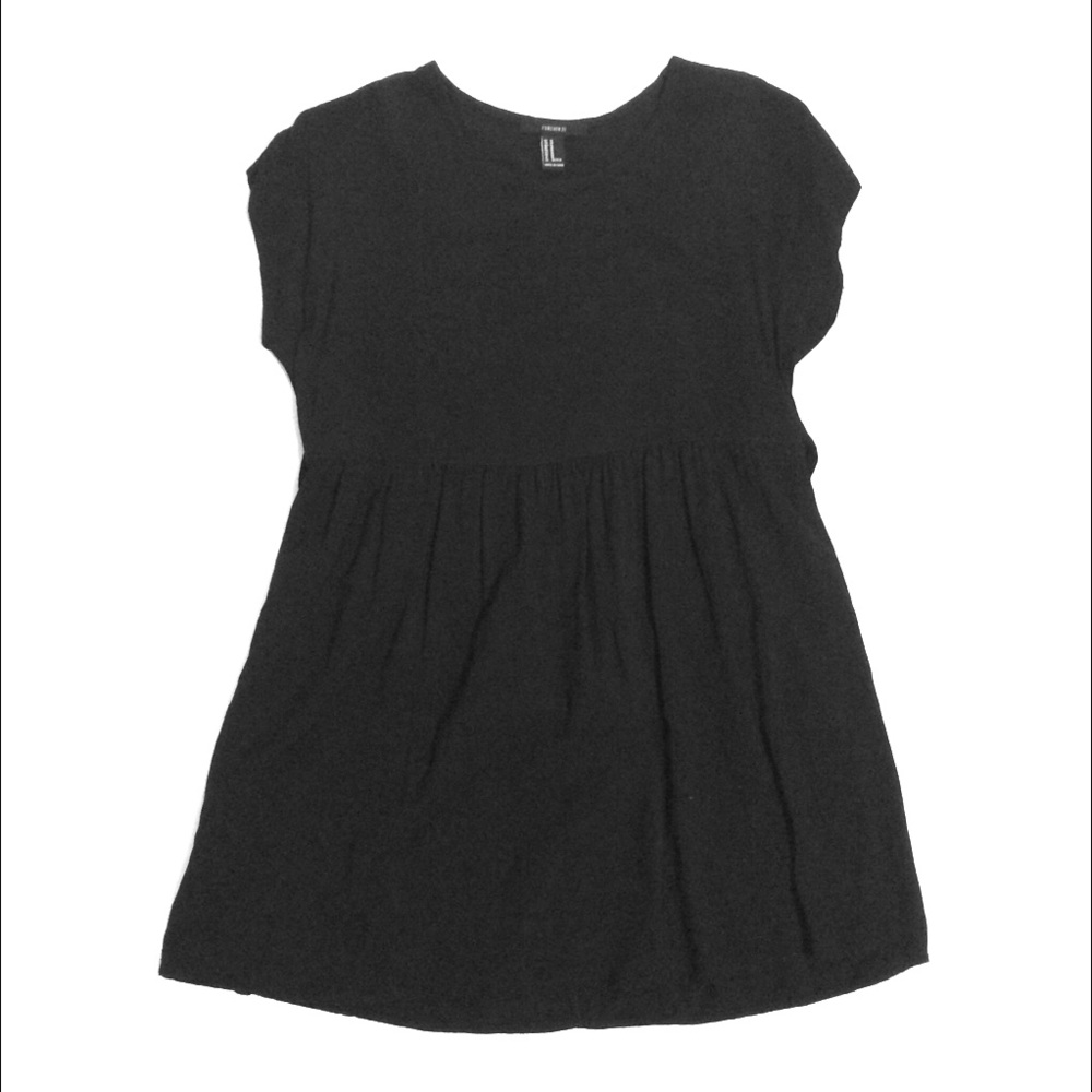 Forever 21 Black Shit back tie Dress