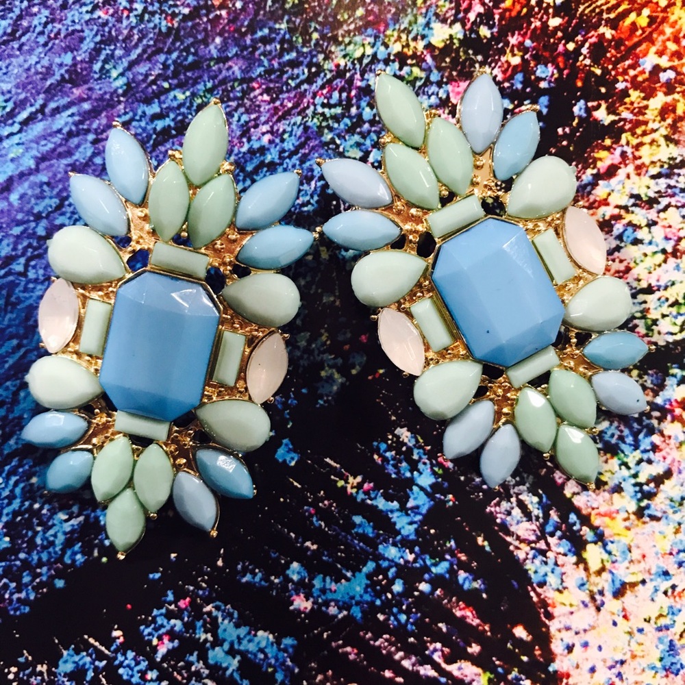 Blue•Green Statement Earrings