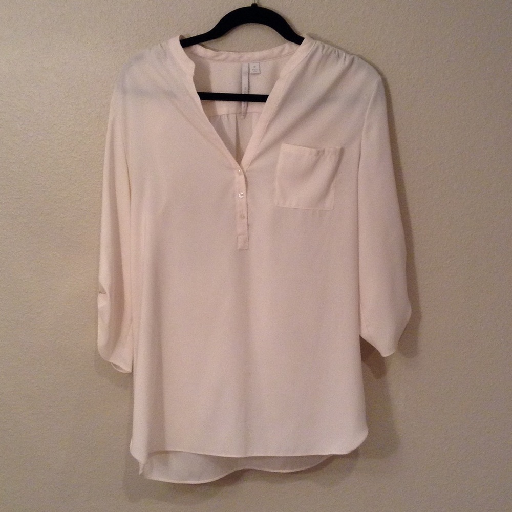 cream blouse