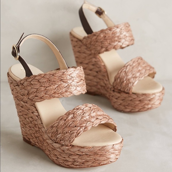 Anthropologie Shoes - Lien.Do Braided Raffia Wedges