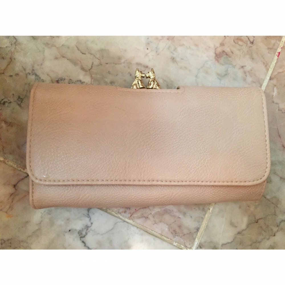 Blush Pink Kissing Yorkie Wallet